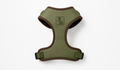 Green and Brown Dog Harness with Adjustable Straps & Comfortable Padded Design